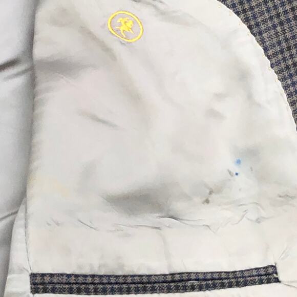 Hart Schaffner Marx HSM Gold Trumpeter Mens Size 42XL Sport Coat Microcheck - Picture 13 of 16